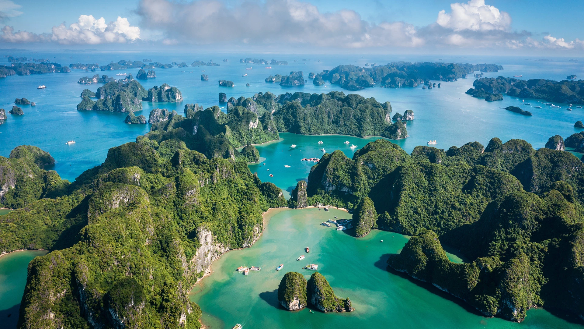 Aerial View Halong Bay Vietnam