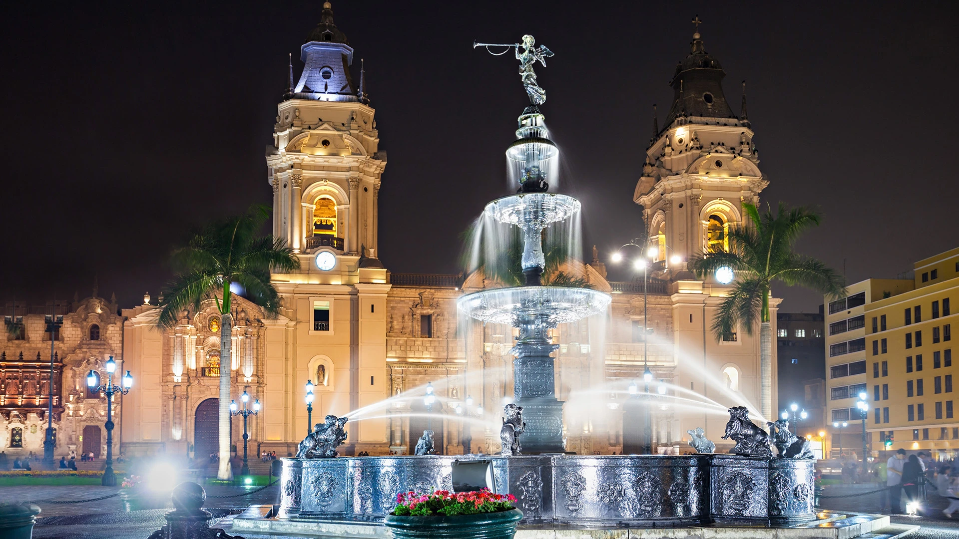 Plaza de Armas Night Lima Peru
