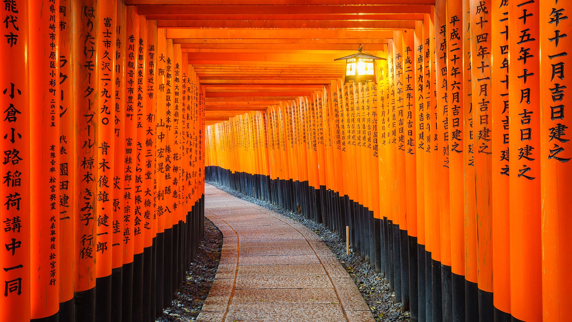 Torii Gates Fushimi Inari Shrine Kyoto Japan