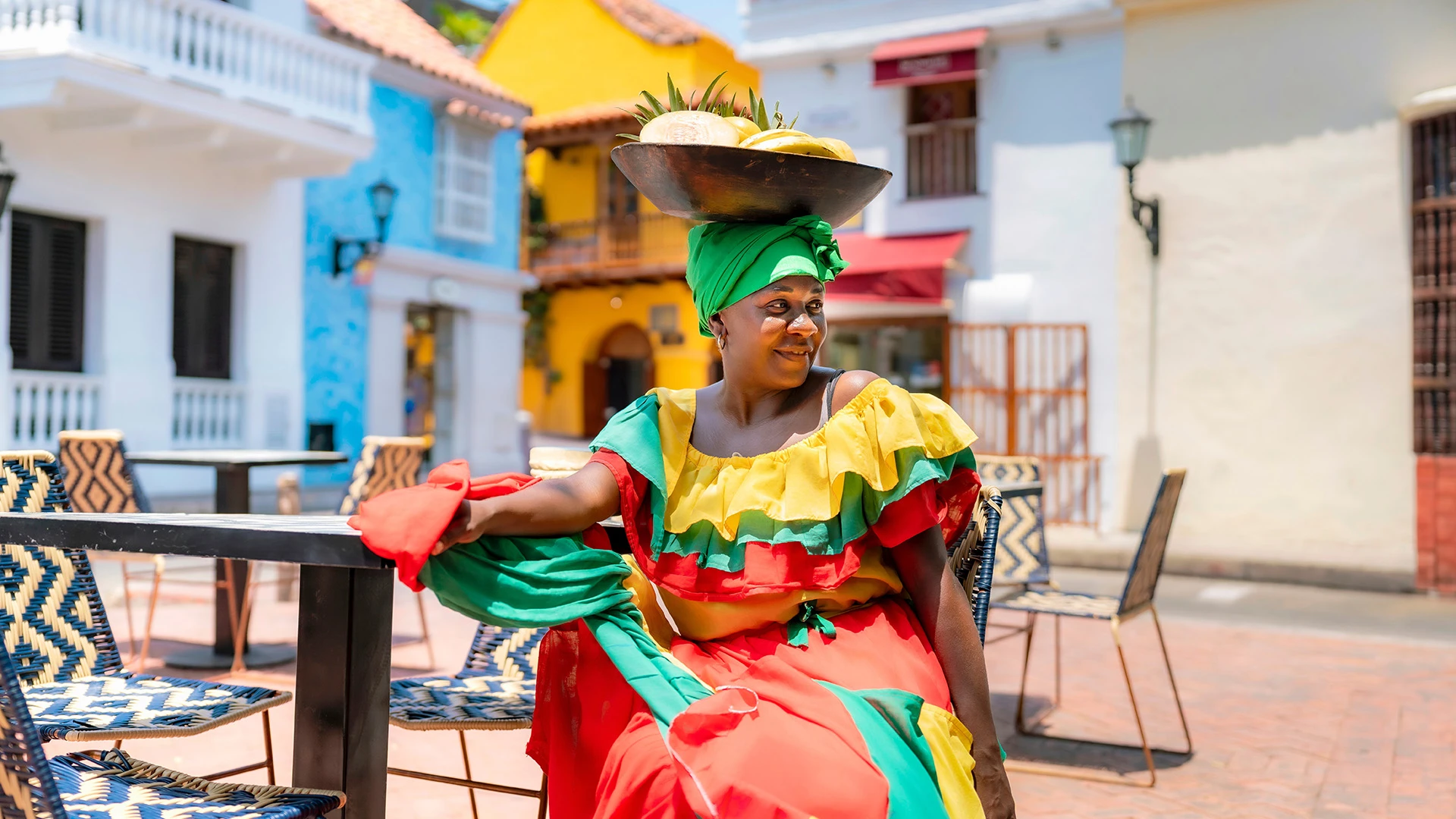 Afro-Latina Palenquera Woman in Cartagena Colombia
