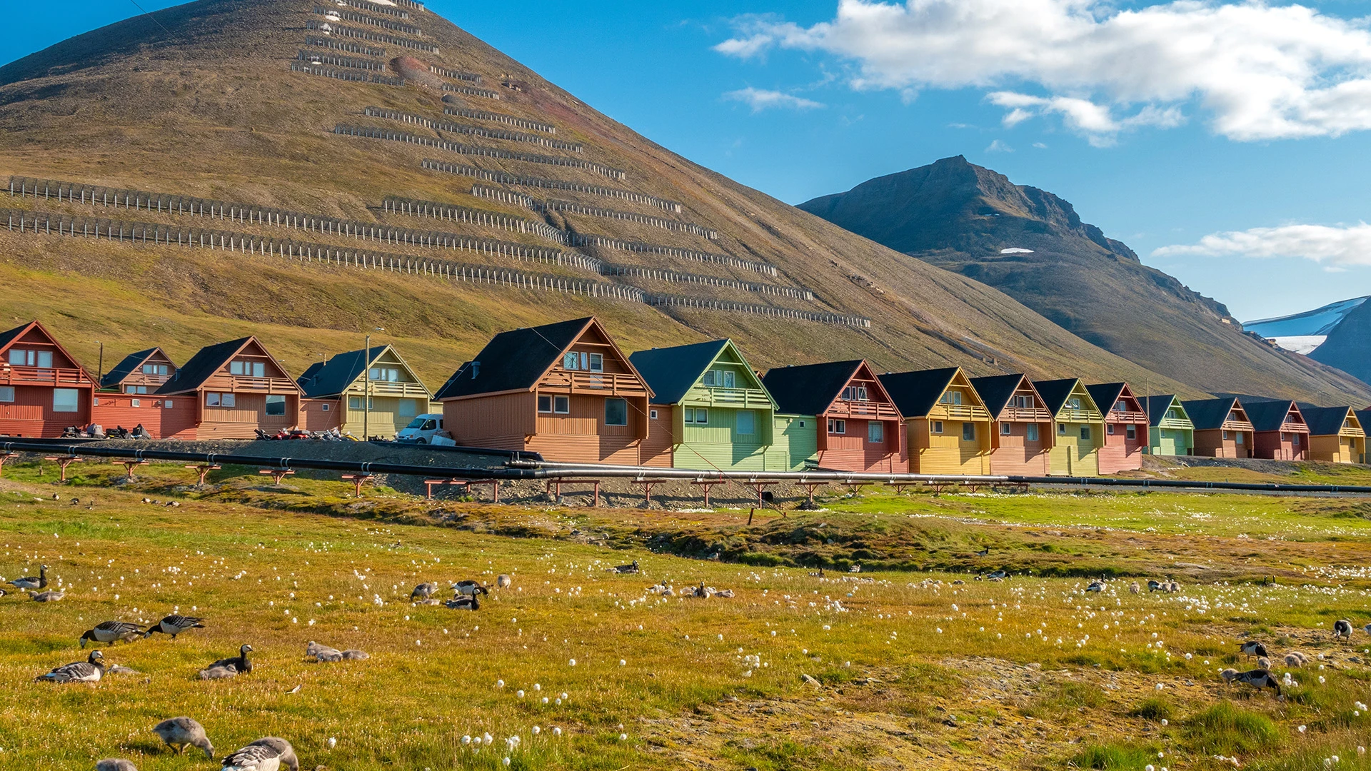 Mining Houses Longyearbyen Svalbard
