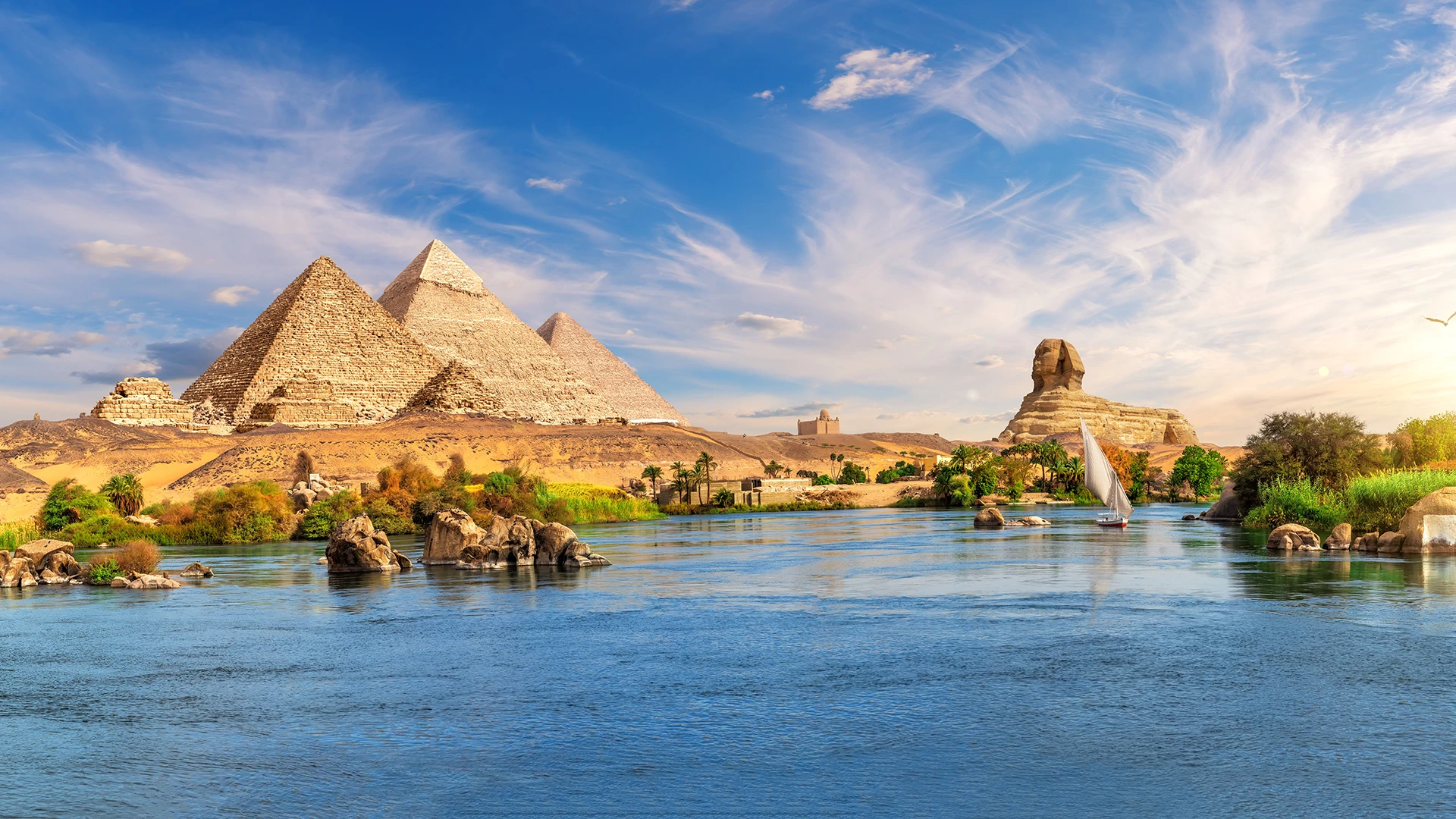 Pyramids, Sphinx, Egypt