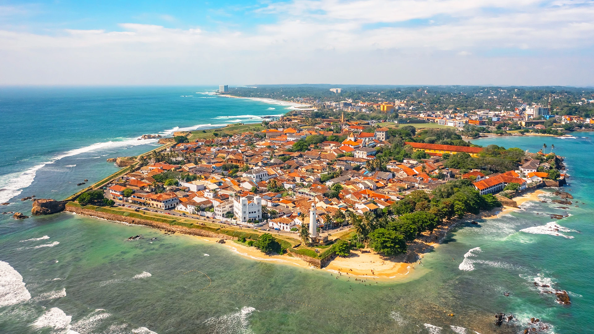 Aerial View Galle Dutch Fort Sri Lanka