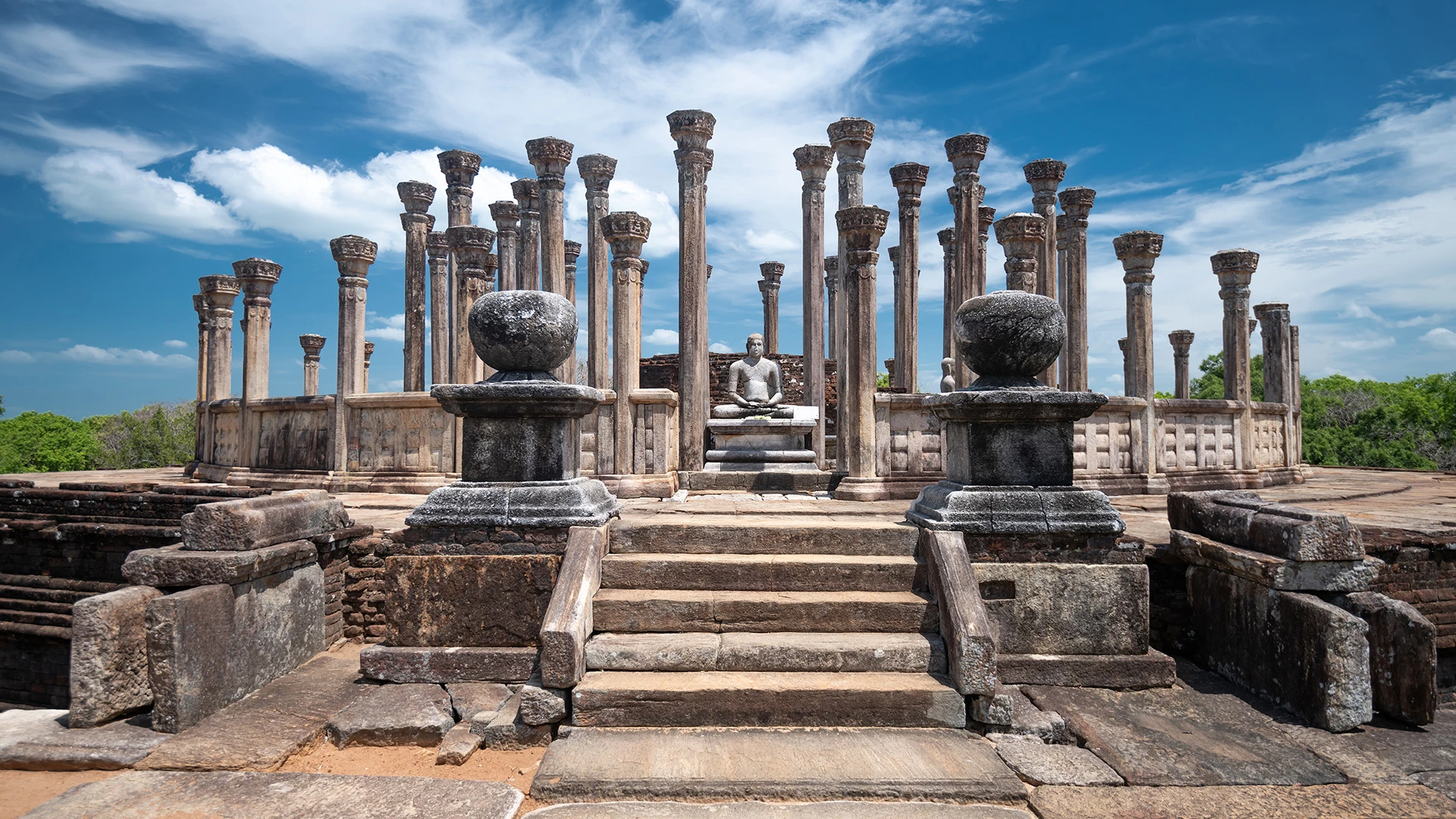 Ruins Site Polonnaruwa Sri Lanka