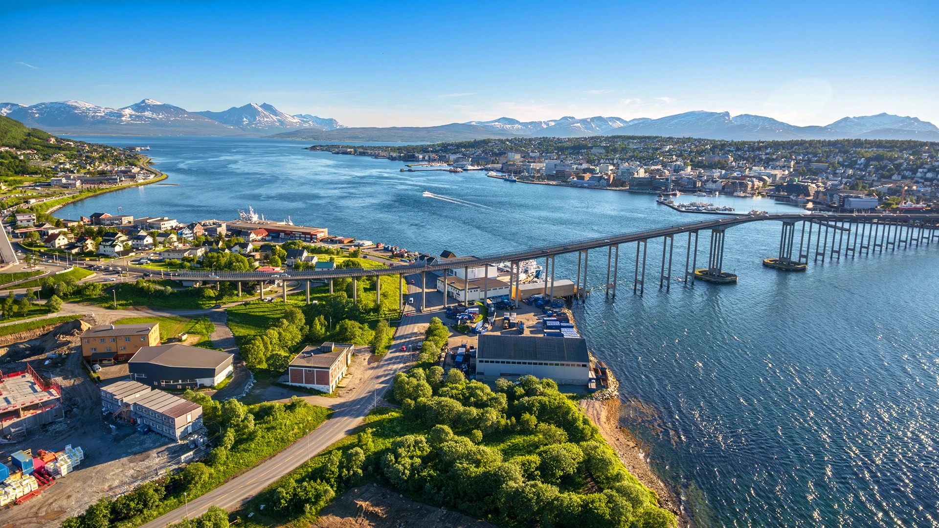 Bridge of City Tromso Norway
