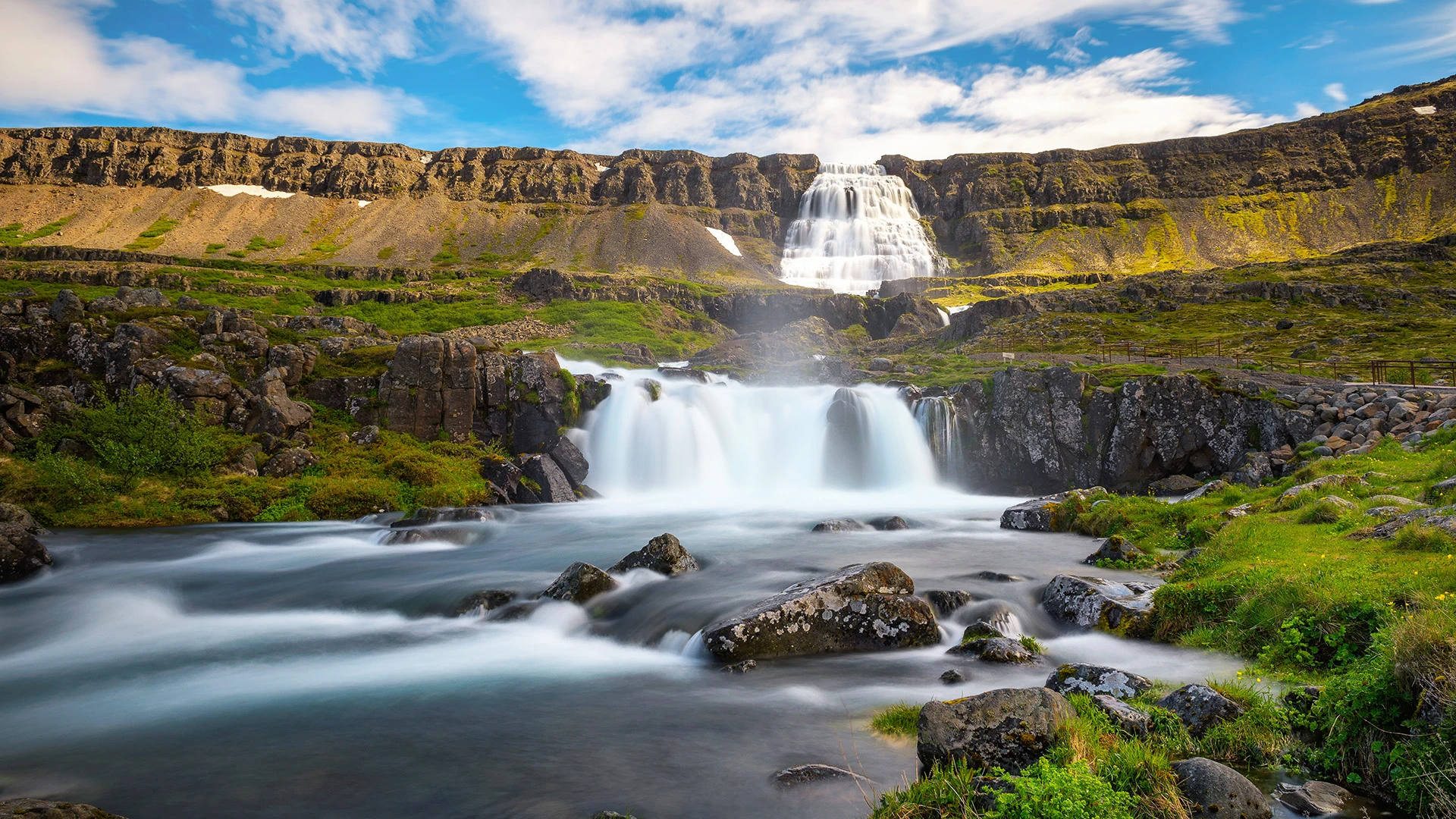 Dynjandi Waterfall Fjallfoss Westfjords Northwestern Iceland