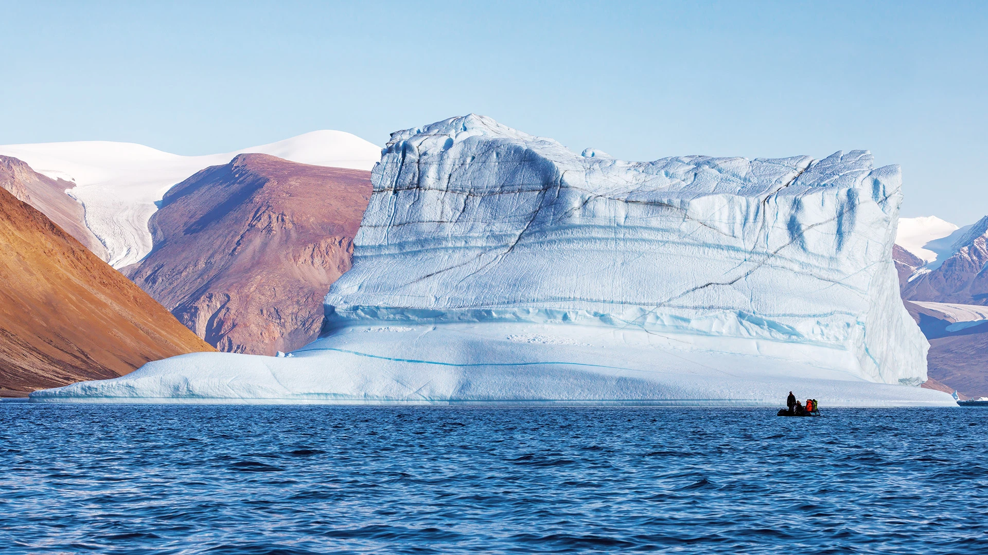 Giant Blue Iceberg in Kjerulf Fjord Northeast Greenland National Park