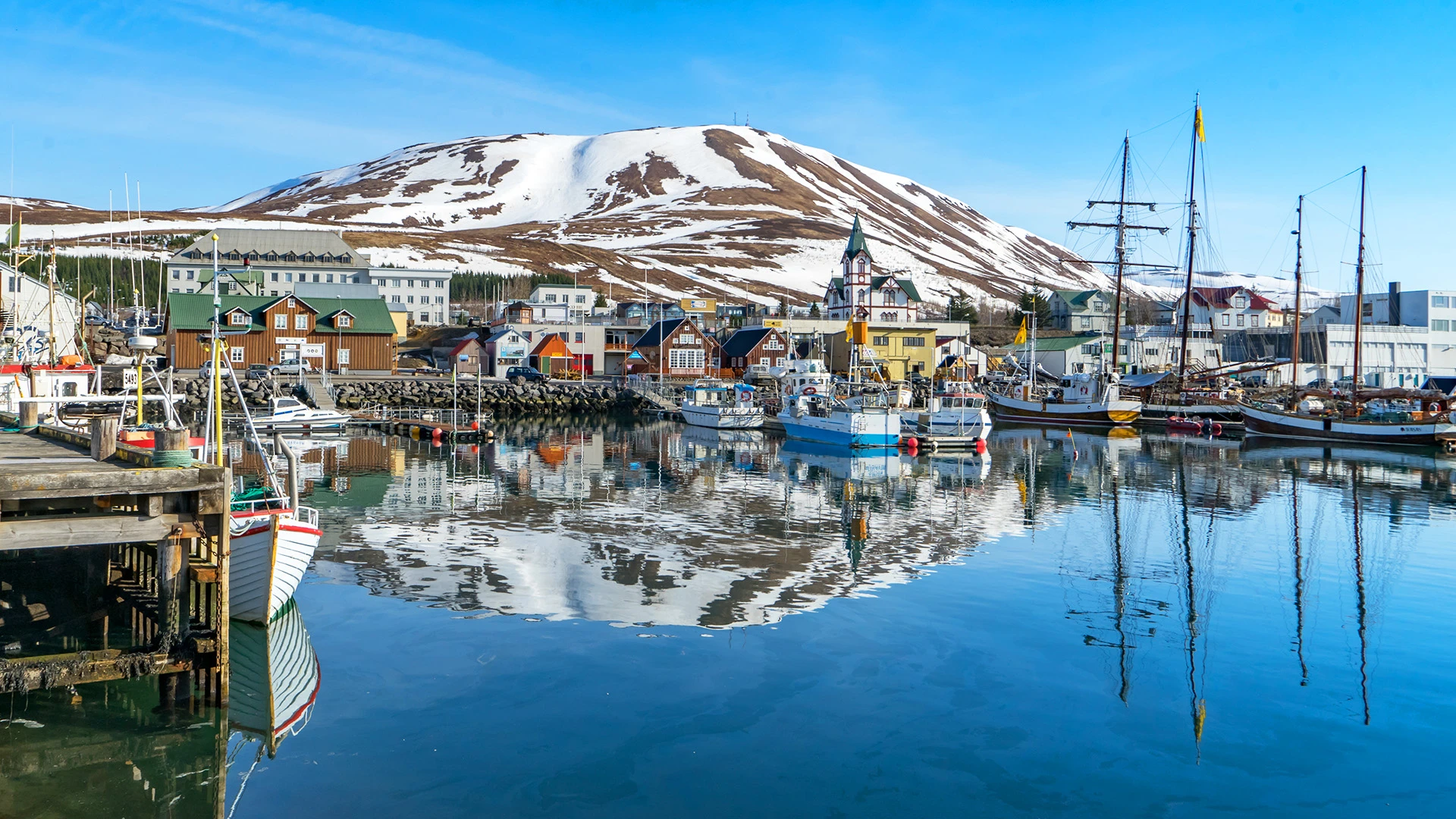 Husavik Harbour Iceland,