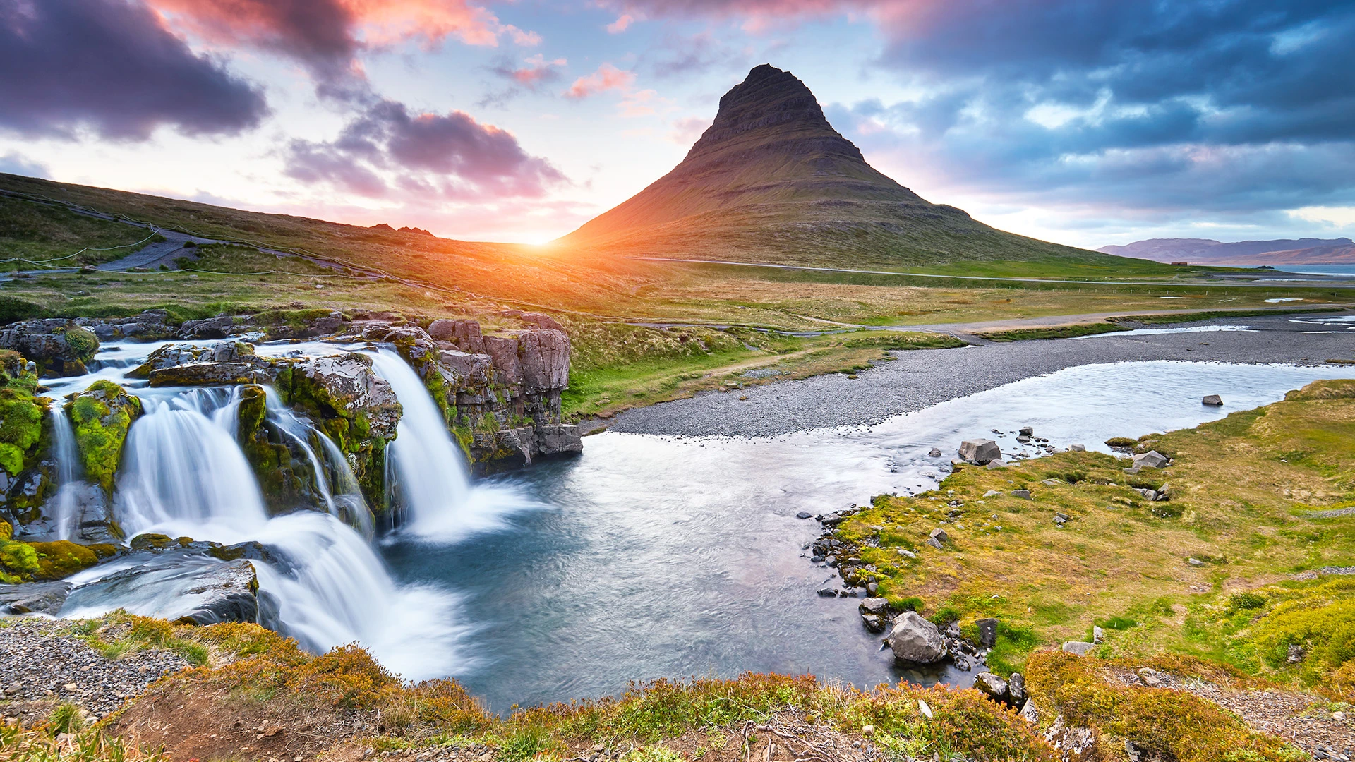 Kirkjufellsfoss Waterfall Grundarfjordur Iceland