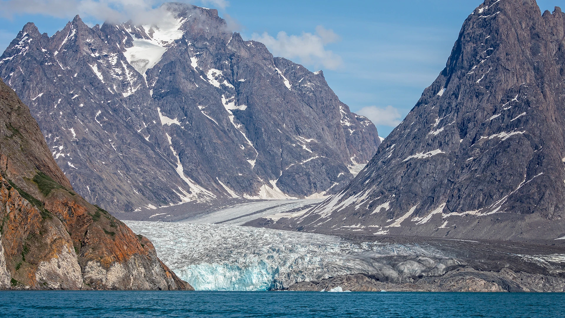 Large Glacier Evighedsfjord Greenland