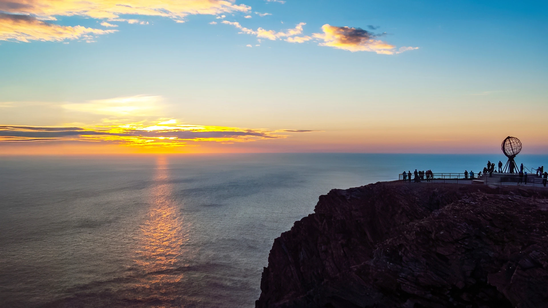 Midnight Sun in North Cape (Nordkapp) Norway
