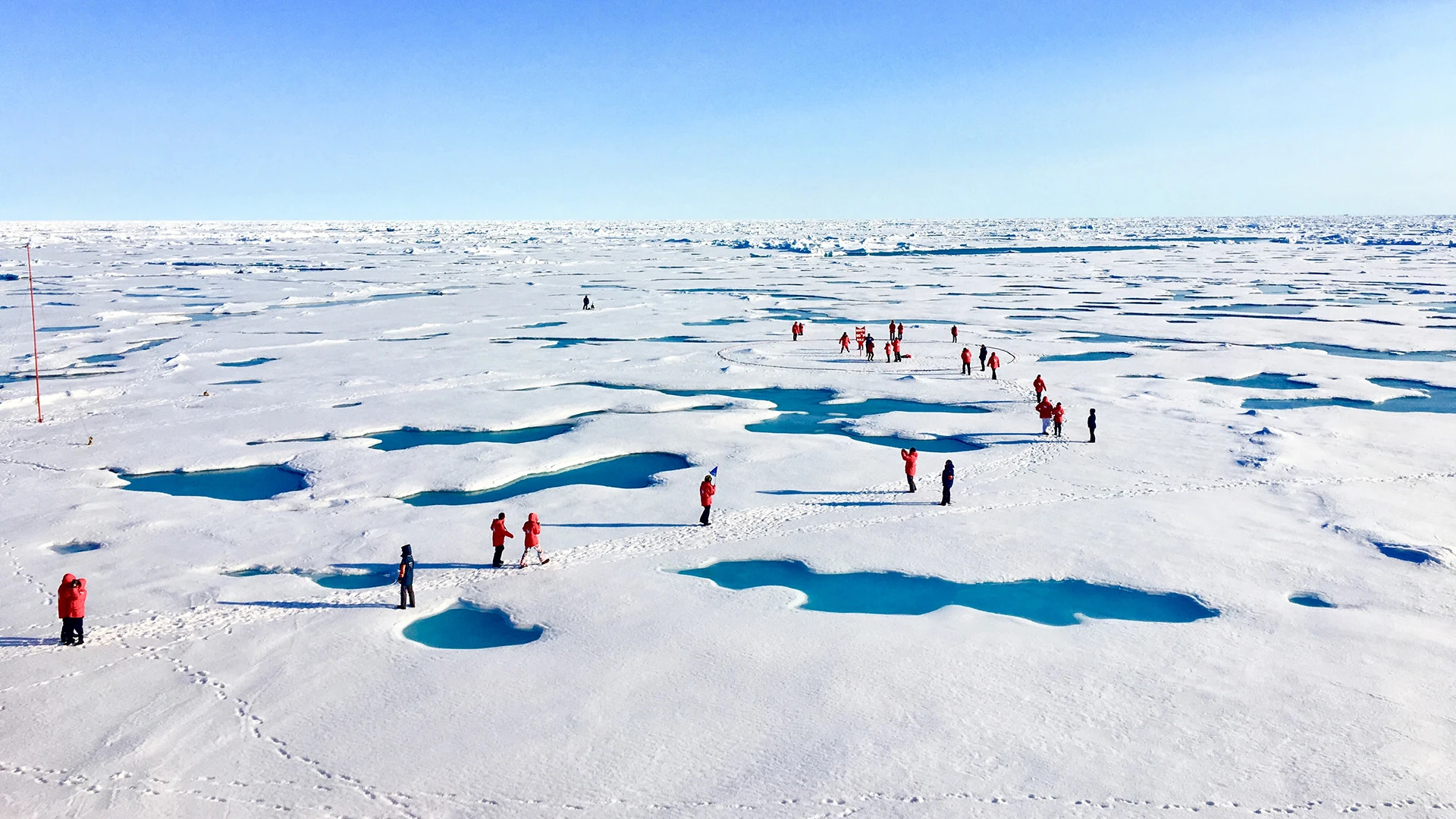 The Geographic North Pole Ice Walk
