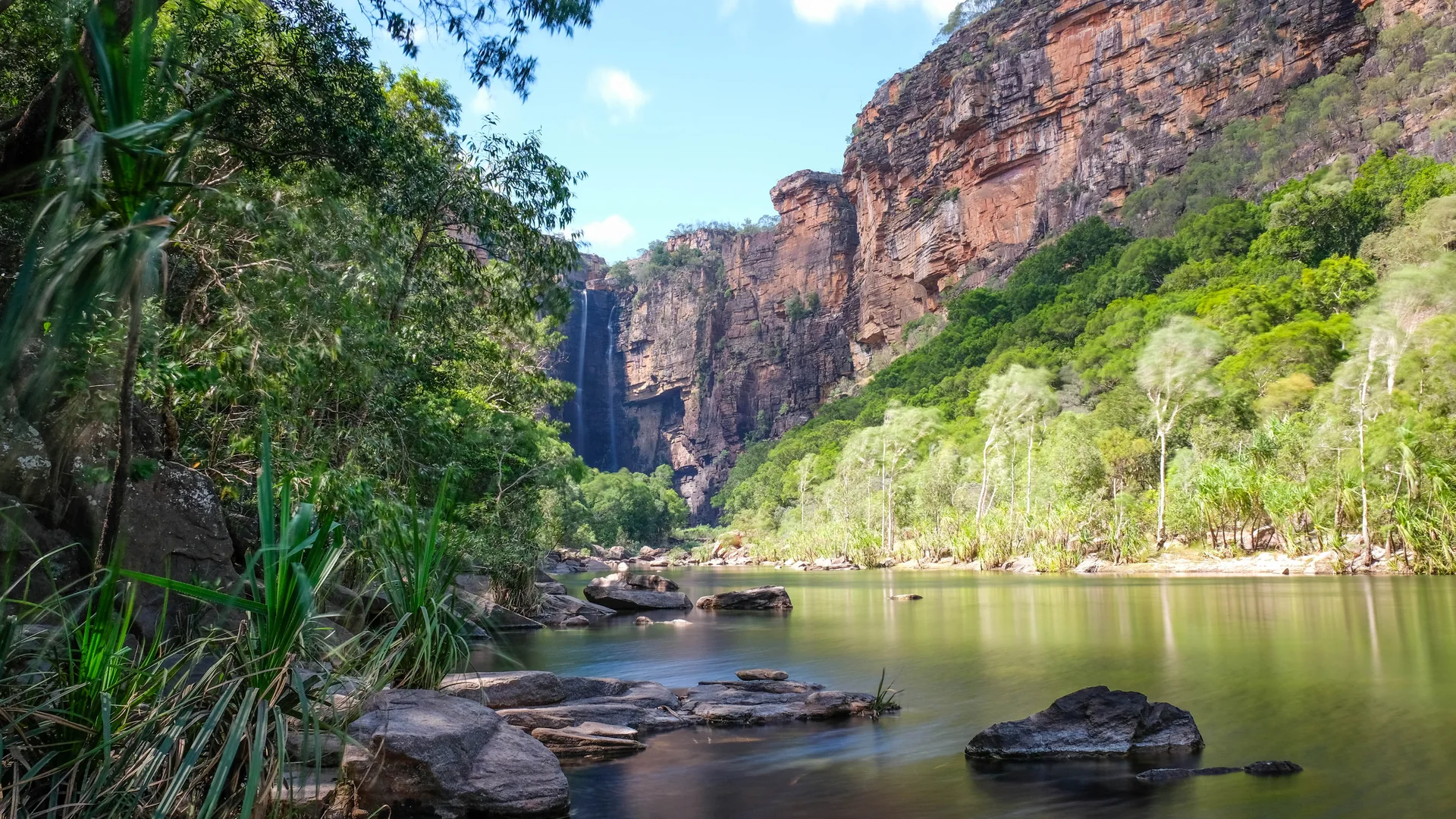 Escarpment gorge and waterfall, Arnhem Kakadu