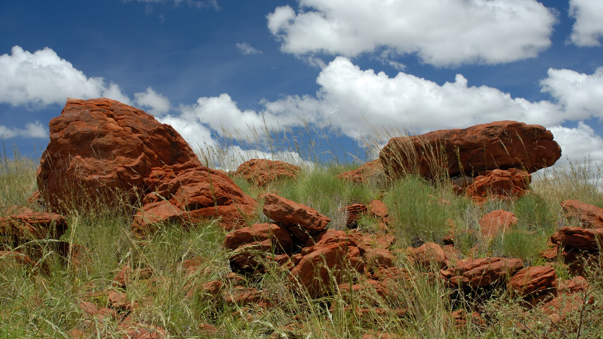 Red-rock boulder landscape, Pilbara