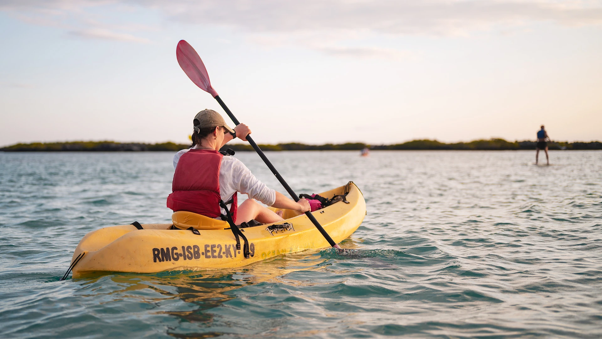 Kayaking During Sunset Galapagos Ecuador