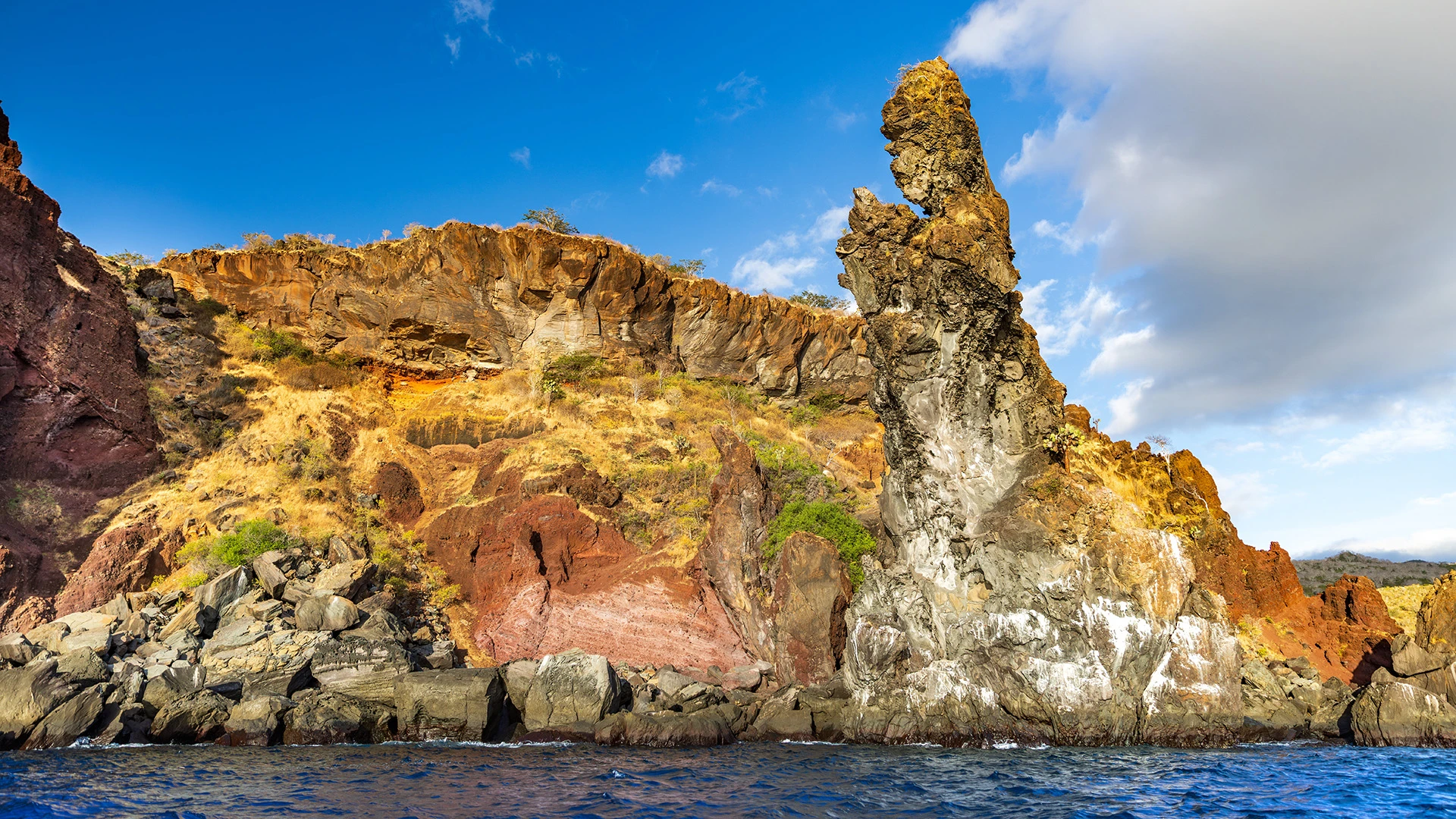 Praying Monk Rock Formation Buccaneer Cove Santiago Island Galapagos