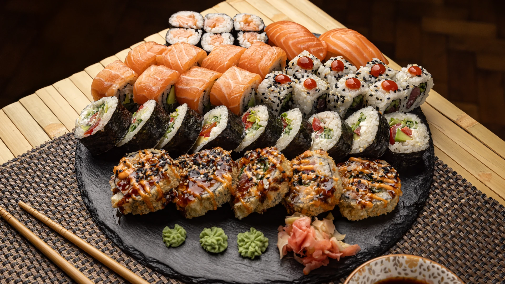 Assorted sushi platter