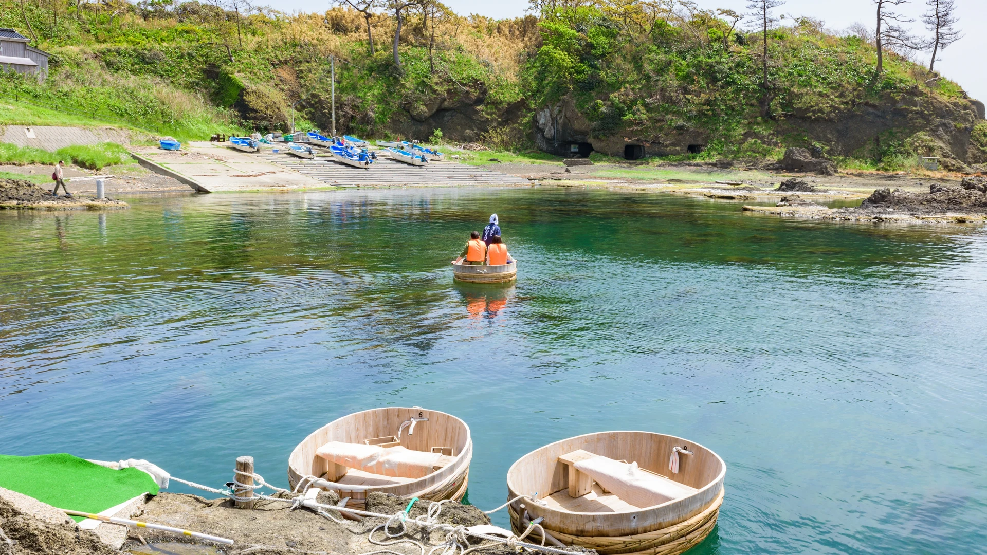 Traditional taraibune tub boats, Sado Island