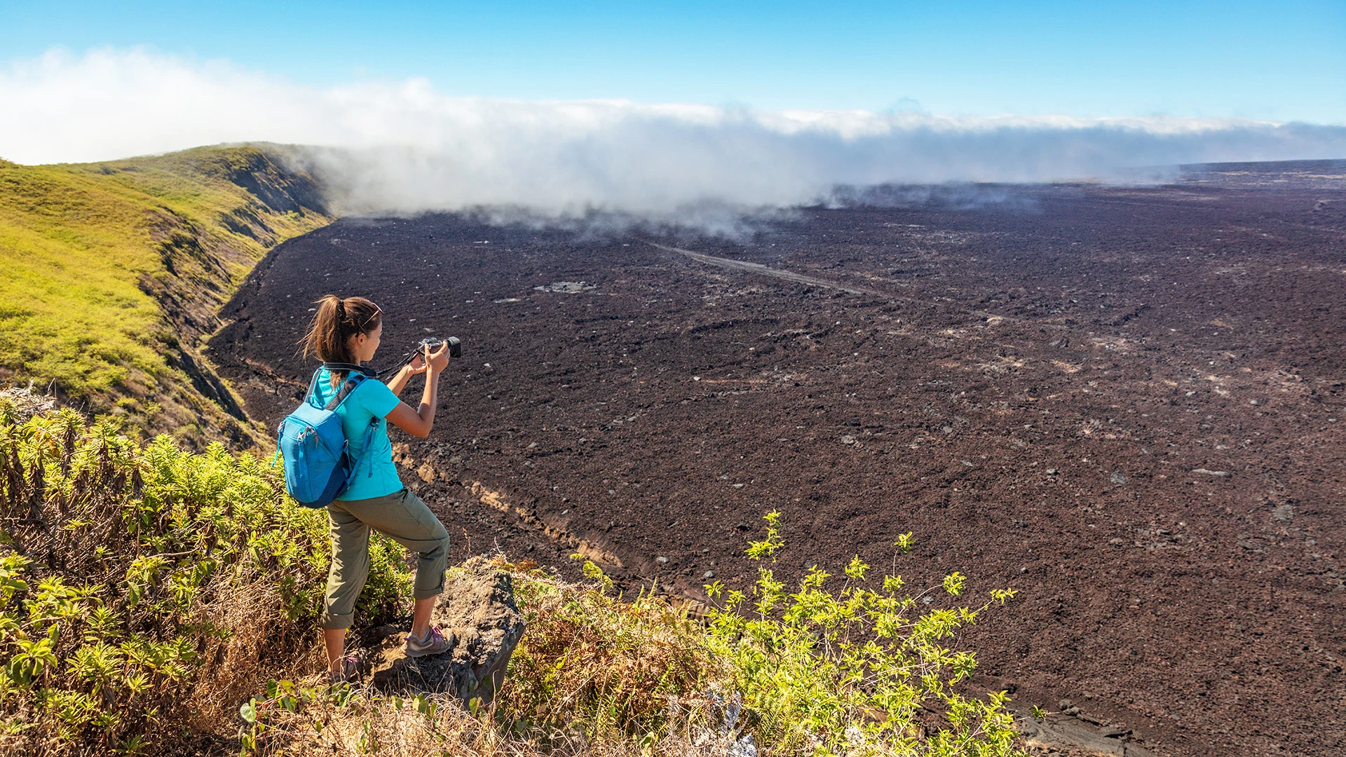 Volcano Sierra Negra on Isabela Island Galapagos Ecuador